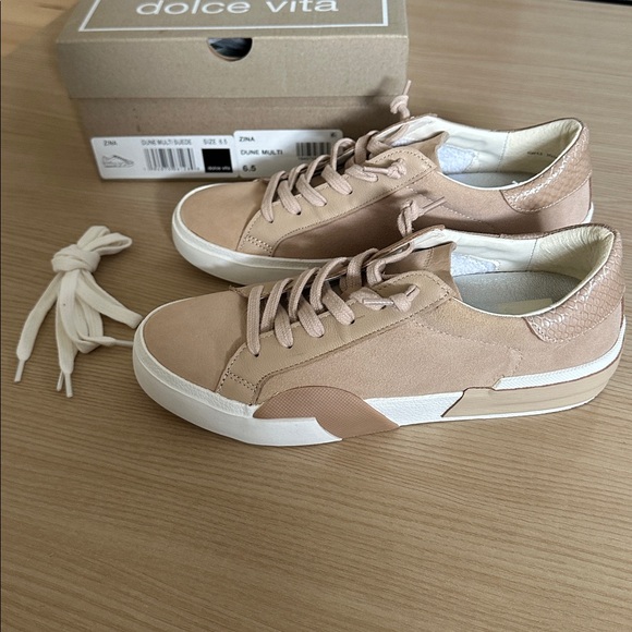 Dolce Vita Shoes - Dolce Vita Zina Dune Multi Suede Sneakers 6.5
